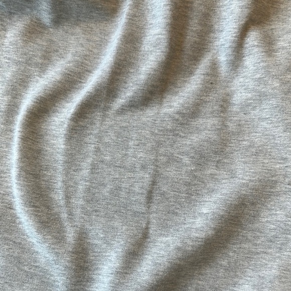 Anthropologie Gray Sunday in Brooklyn soft Fleece zip Skirt with Navy Trim L - Picture 7 of 9